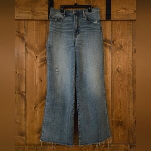 Daze Hug Wide Leg Raw Hem Jeans Size 30